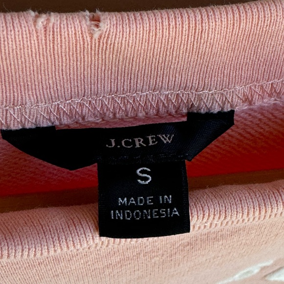 J. Crew Garment-Dyed 'Cocoa Beach' Cotton Sweatshirt in Flirty Peach, size S - Picture 4 of 8